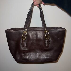 Brown Mini Market Coach Purse